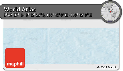 Physical Panoramic Map of the Area around 3° 30' 2" S, 109° 43' 29" E