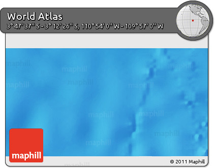 Physical 3D Map of the Area around 3° 30' 2" S, 110° 25' 30" W