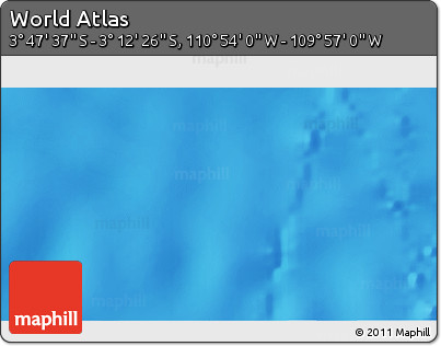 Physical 3D Map of the Area around 3° 30' 2" S, 110° 25' 30" W