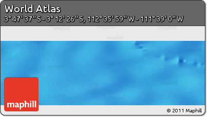 Physical Panoramic Map of the Area around 3° 30' 2" S, 112° 7' 30" W