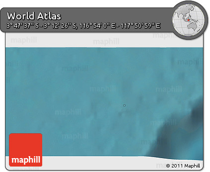 Satellite 3D Map of the Area around 3° 30' 2" S, 117° 22' 30" E