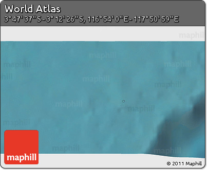 Satellite 3D Map of the Area around 3° 30' 2" S, 117° 22' 30" E