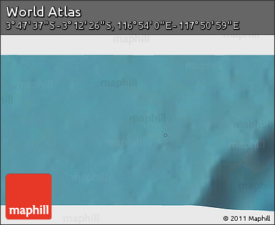 Satellite 3D Map of the Area around 3° 30' 2" S, 117° 22' 30" E
