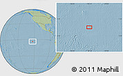 Savanna Style Location Map of the area around 3° 30' 2" S, 123° 10' 30" W, hill shading