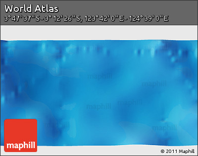 Physical 3D Map of the Area around 3° 30' 2" S, 124° 10' 30" E