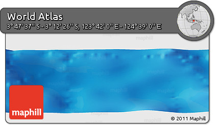 Physical Panoramic Map of the Area around 3° 30' 2" S, 124° 10' 30" E