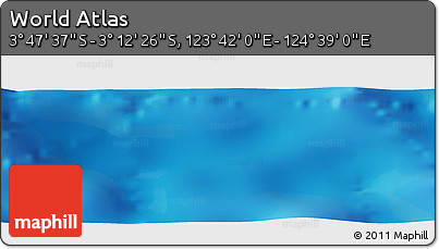 Physical Panoramic Map of the Area around 3° 30' 2" S, 124° 10' 30" E