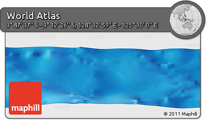 Physical Panoramic Map of the Area around 3° 30' 2" S, 125° 1' 30" E