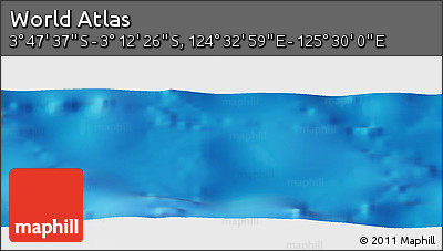 Physical Panoramic Map of the Area around 3° 30' 2" S, 125° 1' 30" E