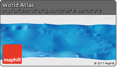 Physical Panoramic Map of the Area around 3° 30' 2" S, 125° 1' 30" E