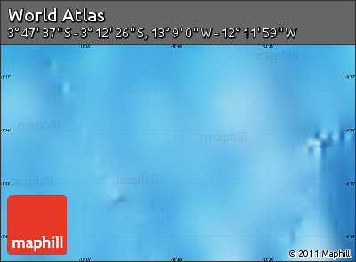 Physical Map of the Area around 3° 30' 2" S, 12° 40' 30" W