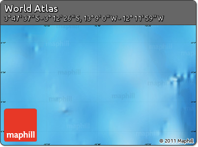 Physical Map of the Area around 3° 30' 2" S, 12° 40' 30" W