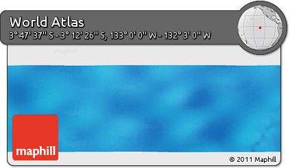 Physical Panoramic Map of the Area around 3° 30' 2" S, 132° 31' 30" W