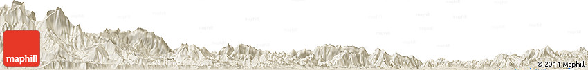 Shaded Relief Horizon Map of the Area around 3° 30' 2" S, 139° 28' 29" E