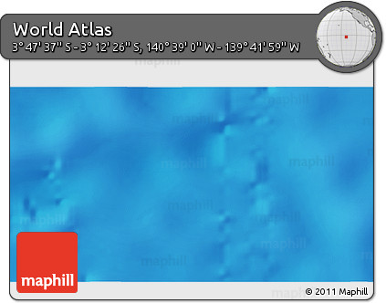 Physical 3D Map of the Area around 3° 30' 2" S, 140° 10' 30" W