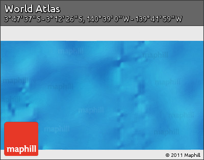 Physical 3D Map of the Area around 3° 30' 2" S, 140° 10' 30" W