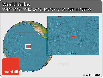 Satellite Location Map of the Area around 3° 30' 2" S, 140° 10' 30" W
