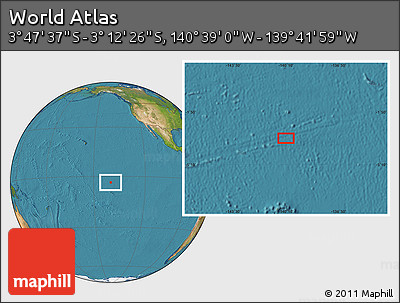 Satellite Location Map of the Area around 3° 30' 2" S, 140° 10' 30" W