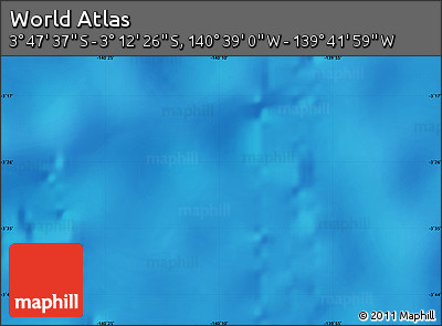 Physical Map of the Area around 3° 30' 2" S, 140° 10' 30" W