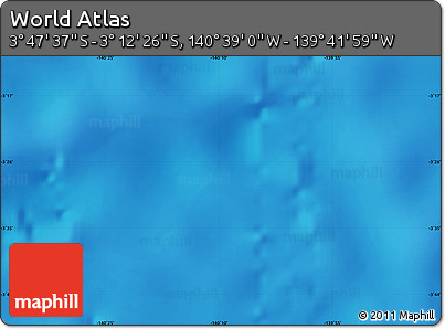 Physical Map of the Area around 3° 30' 2" S, 140° 10' 30" W