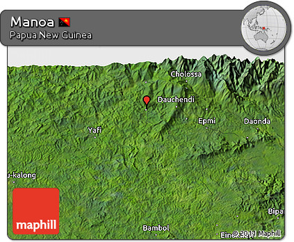 Satellite 3D Map of Manoa
