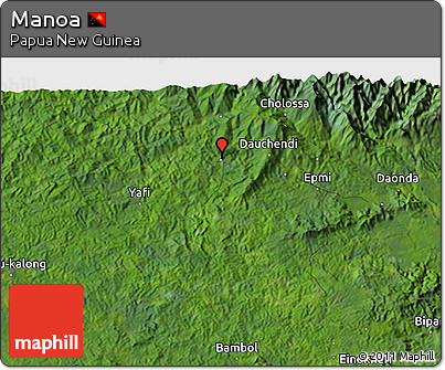 Satellite 3D Map of Manoa