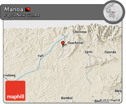 Shaded Relief 3D Map of Manoa