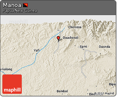 Shaded Relief 3D Map of Manoa