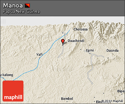 Shaded Relief 3D Map of Manoa