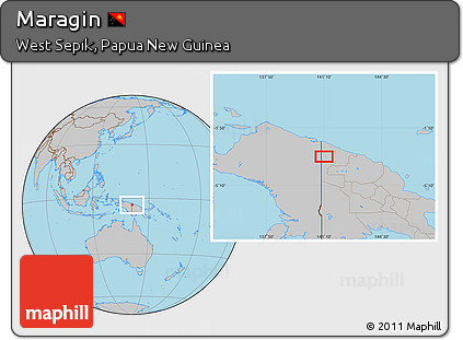 Gray Location Map of Maragin