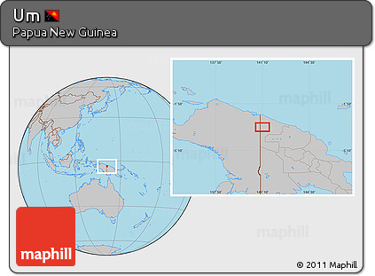 Gray Location Map of Um