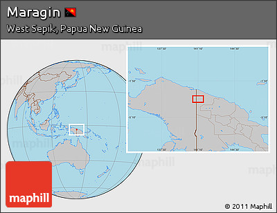 Gray Location Map of Maragin