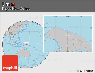 Gray Location Map of Um