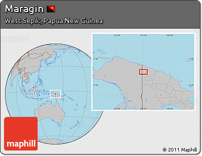 Gray Location Map of Maragin