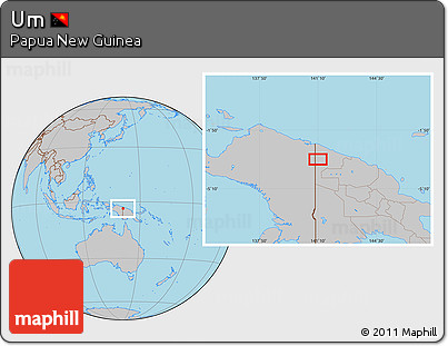 Gray Location Map of Um