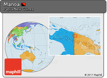 Political Location Map of Manoa