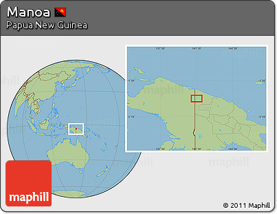Savanna Style Location Map of Manoa