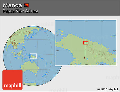 Savanna Style Location Map of Manoa