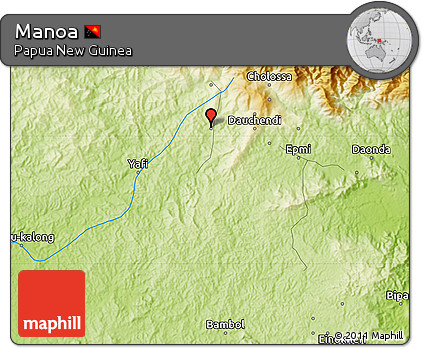 Physical Map of Manoa