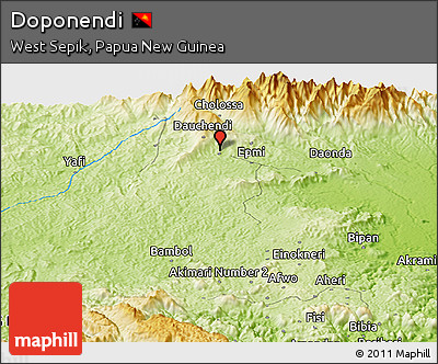 Physical Panoramic Map of Doponendi