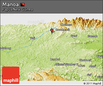 Physical Panoramic Map of Manoa