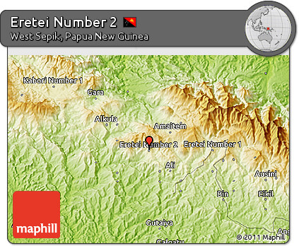Physical 3D Map of Eretei Number 2
