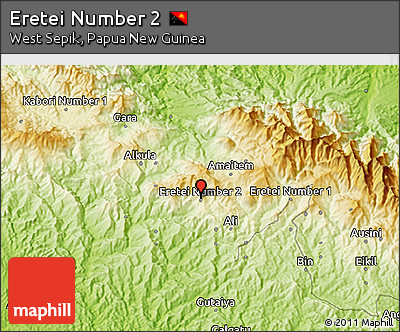 Physical 3D Map of Eretei Number 2
