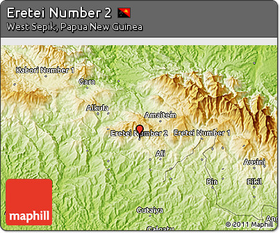Physical 3D Map of Eretei Number 2