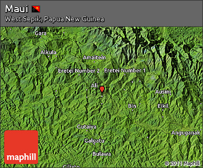 Satellite 3D Map of Maui