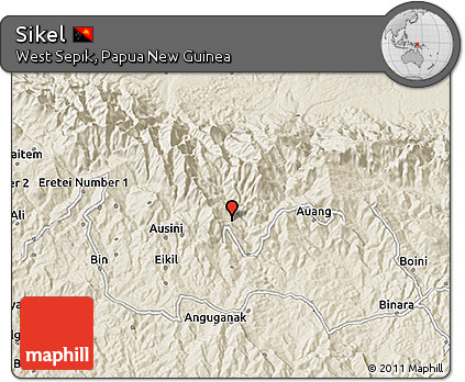 Shaded Relief 3D Map of Sikel