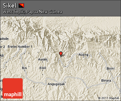 Shaded Relief 3D Map of Sikel