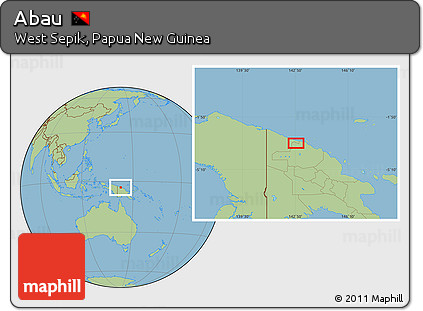 Savanna Style Location Map of Abau