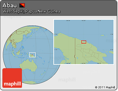 Savanna Style Location Map of Abau