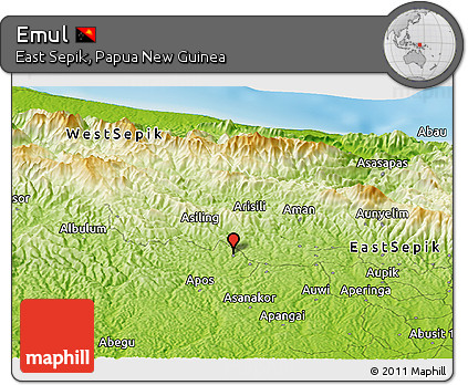 Physical Panoramic Map of Emul